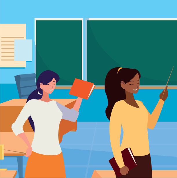 在课堂上有不同种族的女教师图片下载