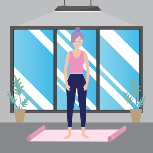 女人和瑜伽图片下载