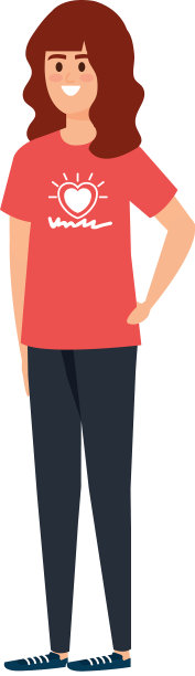 年轻女性志愿者角色图片下载