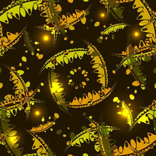 发光图案的精致的叶子和花瓣图片下载