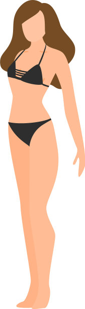 性感的女人在黑色套装为海滩时间图片下载