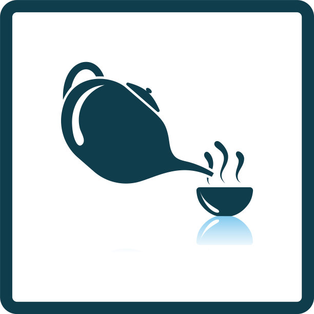 带有杯子图标的温泉茶壶图片下载
