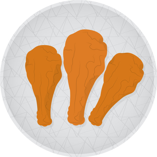 俯视图一个炸鸡腿图片下载