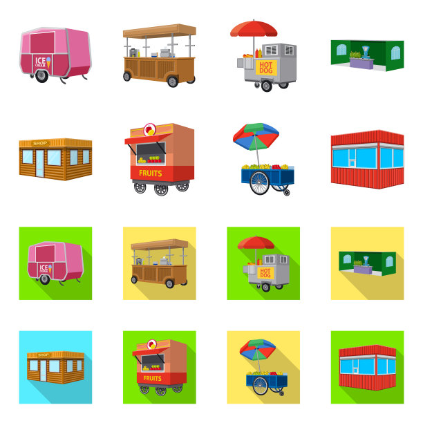 设计营销和帐篷标识集图片下载