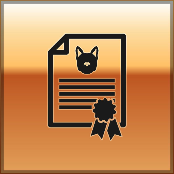 带狗或带狗旅行的黑色医疗证明图片下载