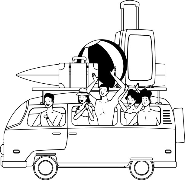 人们喜欢黑色和白色的夏天图片下载