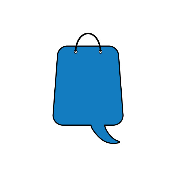 图标概念演讲泡泡购物袋图片下载