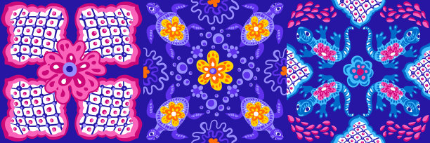 墨西哥塔拉维拉瓷砖图案可爱天真图片下载