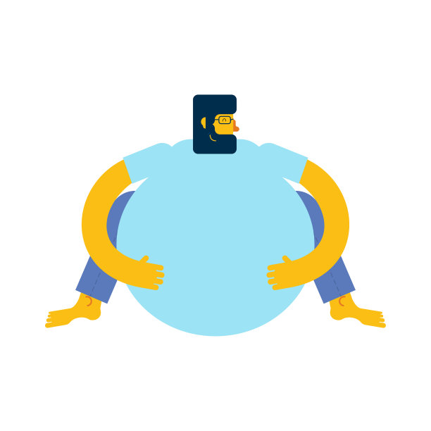 胖男人是坐着的超重男人图片下载