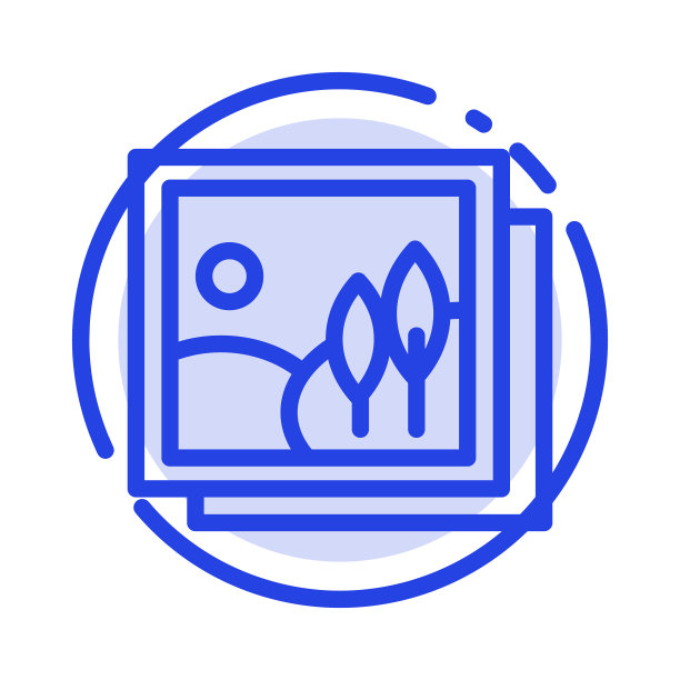 框架画廊图像图片蓝色虚线线图片下载