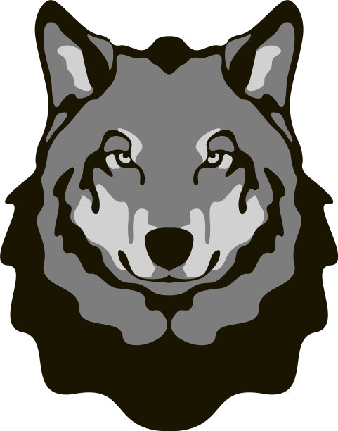 狼脸扁式正面图片下载