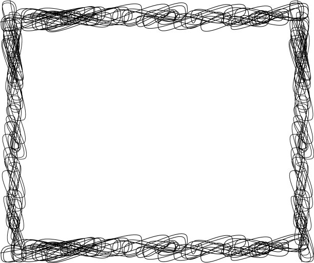 素描涂鸦矩形相框图片下载