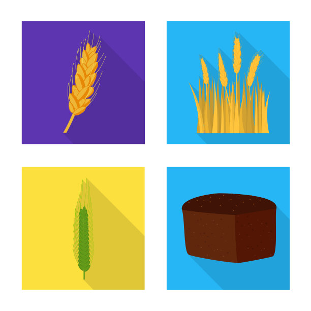 设计小麦和玉米的小麦标志图片下载