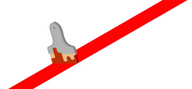 红线与刷漆隔离图片下载