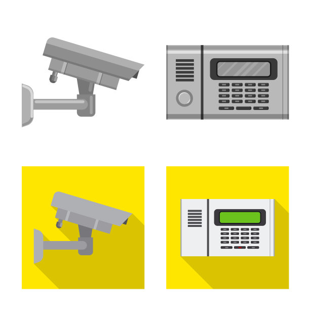 隔离对象办公室和房屋标志集图片下载