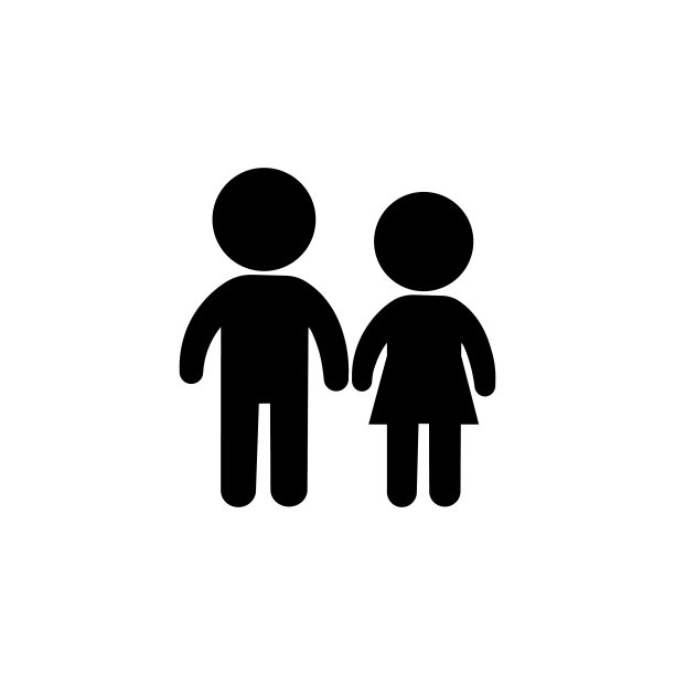 孩子们做男孩和女孩牵手的手势图片下载