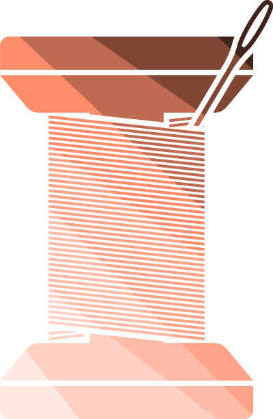 有线图标的缝纫机卷轴图片下载