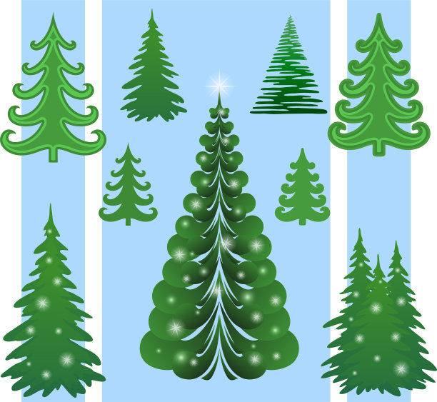 圣诞树集图片下载
