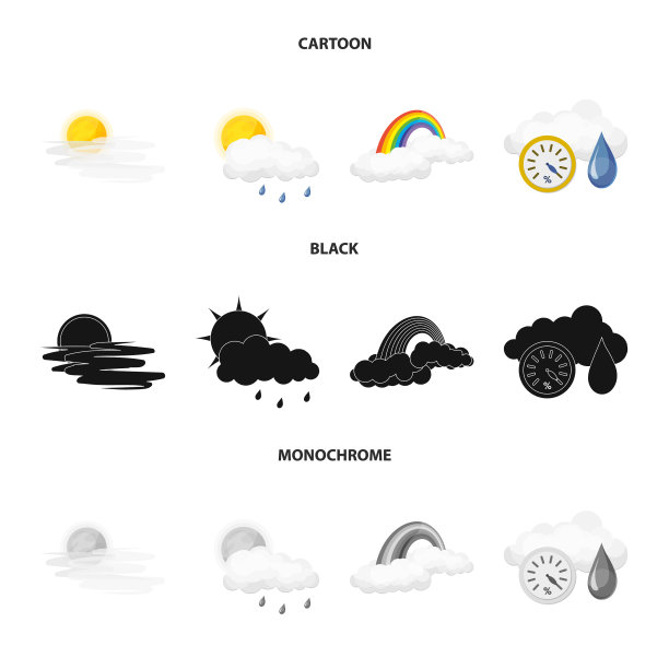 设计天气和气候标志图片下载
