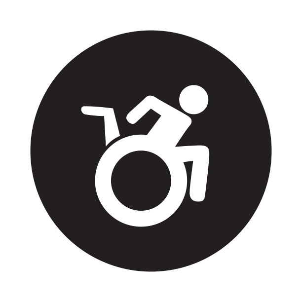 白色背景上隔离的残疾人标志图片下载