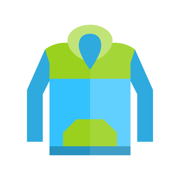夹克或外套的平面风格图标图片下载