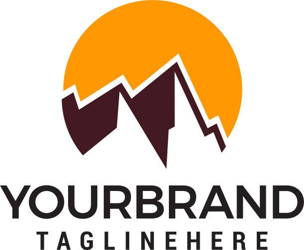 山太阳标志设计模板图片下载