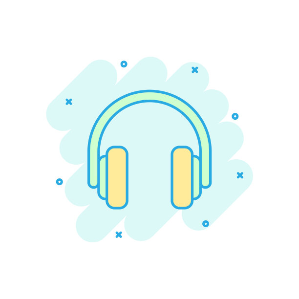 耳机图标在漫画风格耳机图片下载