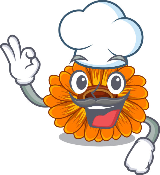 卡通篮子里的金盏花图片下载