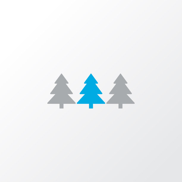 森林图标彩色线条象征优质图片下载