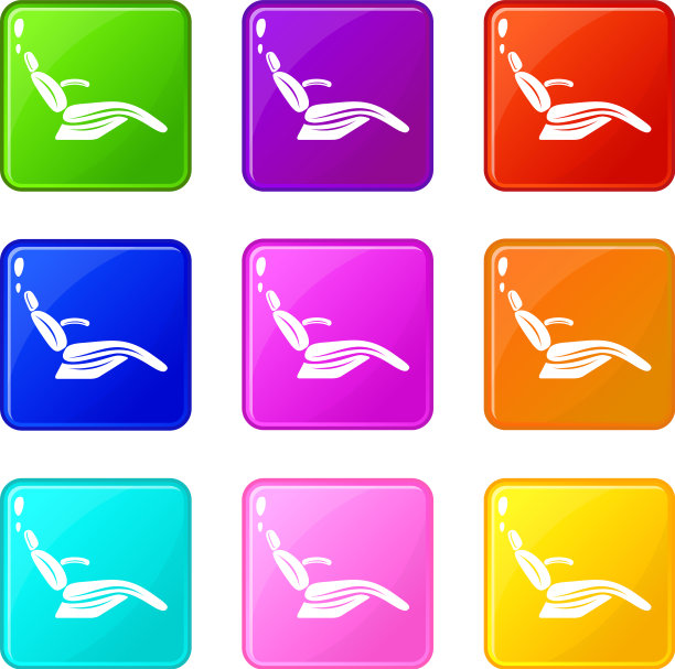 牙医椅图标简单的黑色风格图片下载