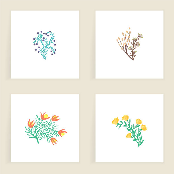 设置方形卡片手绘创意抽象图片下载