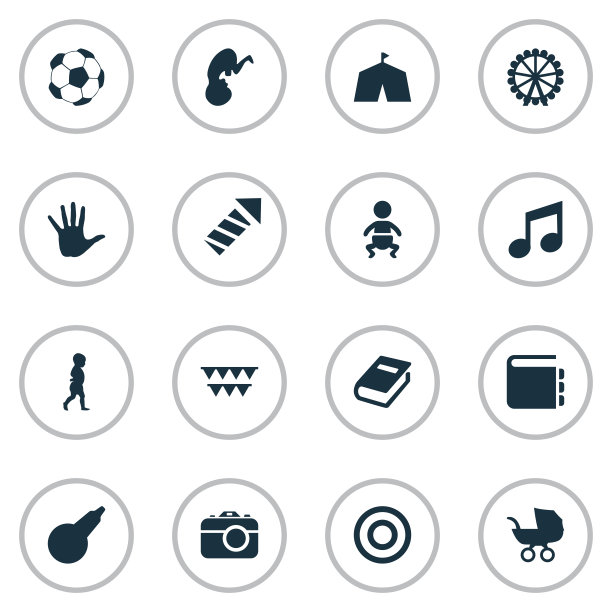 一组简单的子图标图片下载