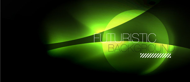 暗色背景，霓虹色波图片下载