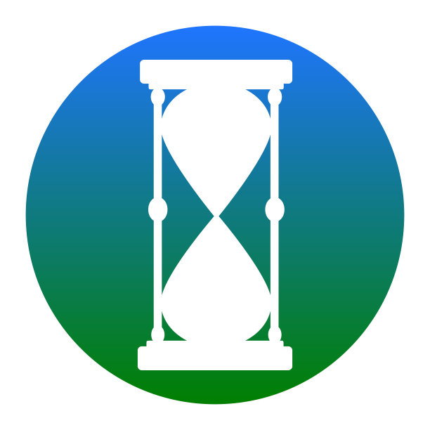 沙漏标志白色图标进入图片下载