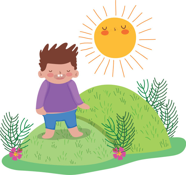 风景里的小胖小子图片下载