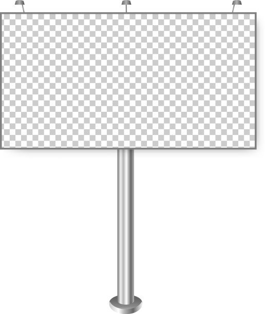 白色背景上的空白大广告牌图片下载