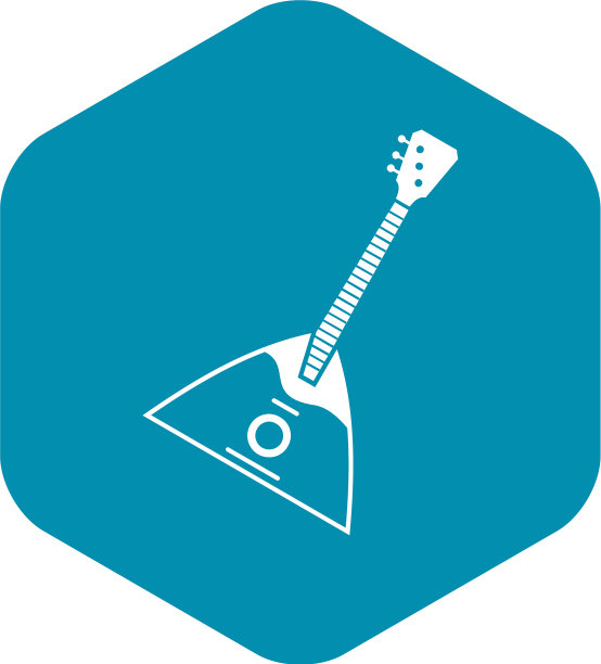 巴拉莱卡图标在简单的风格图片下载