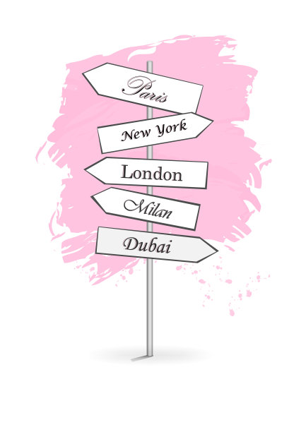 粉色的道路标志，购物花旗孤立在白色图片下载