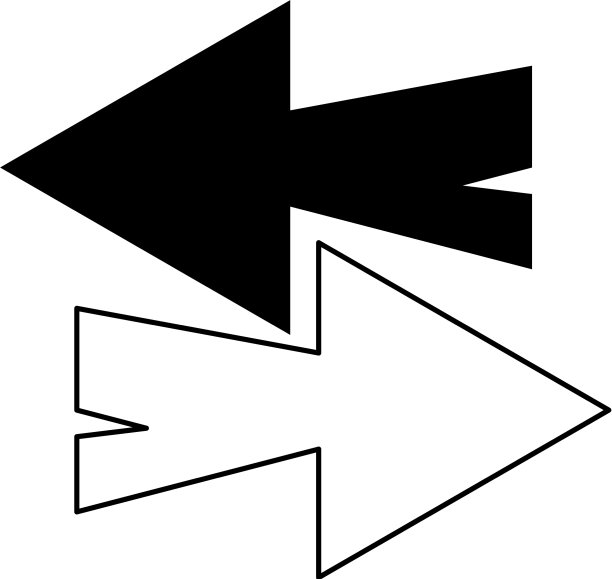 右、左箭头符号用黑色和分隔图片下载