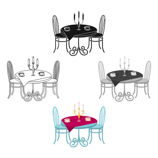 餐桌在餐厅家具单图片下载