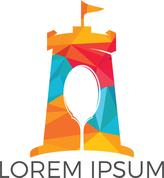 堡与食品标志相结合的标志概念图片下载