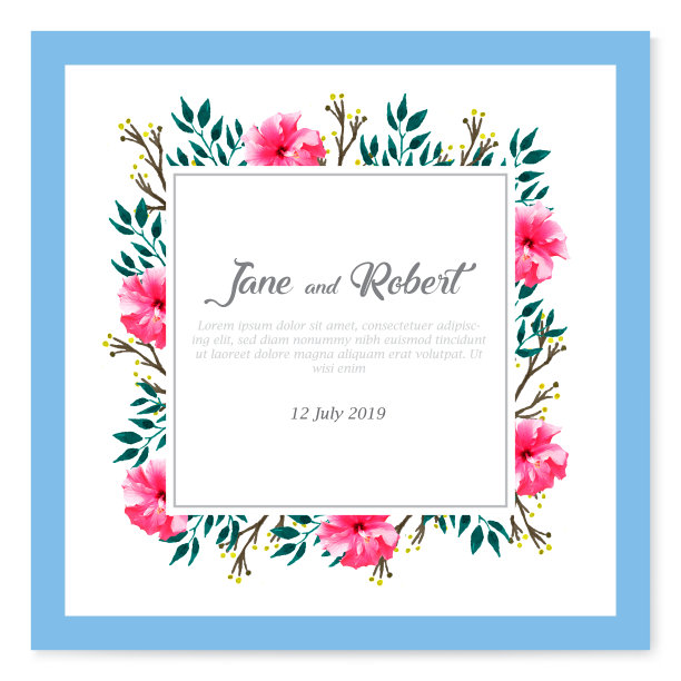 婚礼邀请函模板图片下载