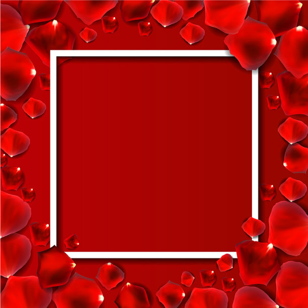 抽象的自然玫瑰花瓣框架背景图片下载