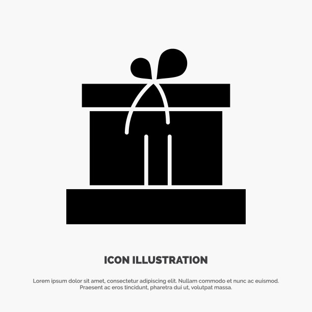 礼盒复活节自然固体字形图标图片下载