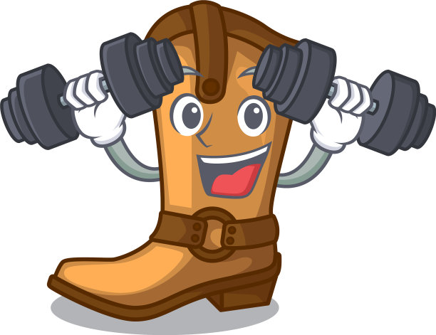 卡通造型的健身牛仔靴图片下载
