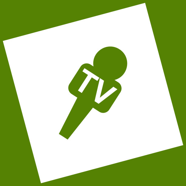 电视麦克风标志白色图片下载