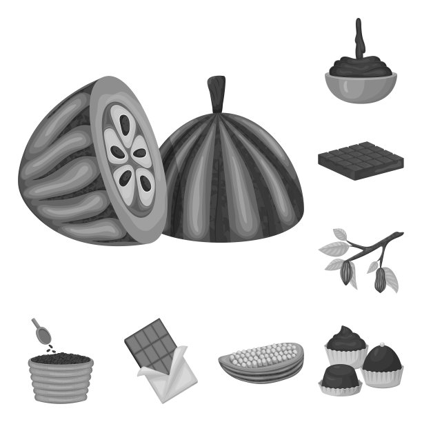 设计甜点和甜食的符号集图片下载