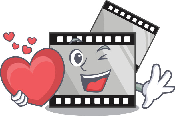 有卡通形状的心形条纹电影玩具图片下载