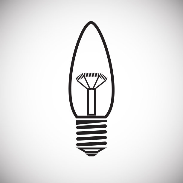 灯图标在白色背景的图形和网页图片下载