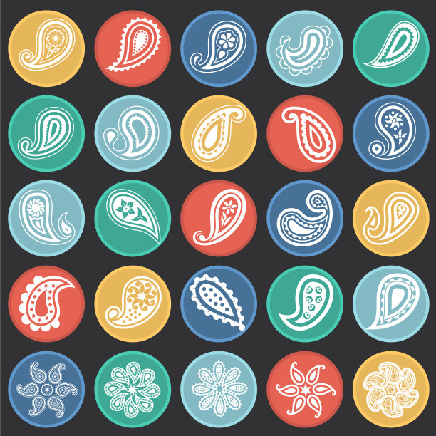 但图标设置在颜色圈黑白色图片下载